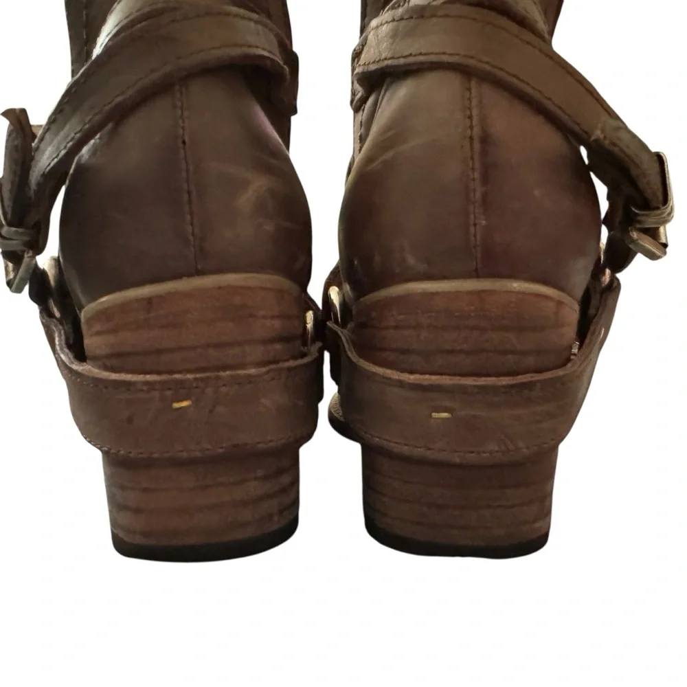 Freebird Mystic O Silver Ring Concho and Chain Western Handmade Leather Boots 11 - Picture 6 of 11